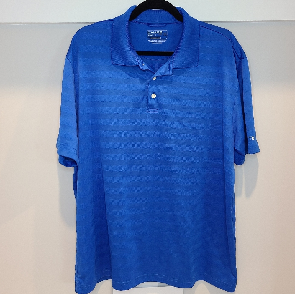 🍉 Chaps Golf Men's Stay Dry Blue Polo XL
